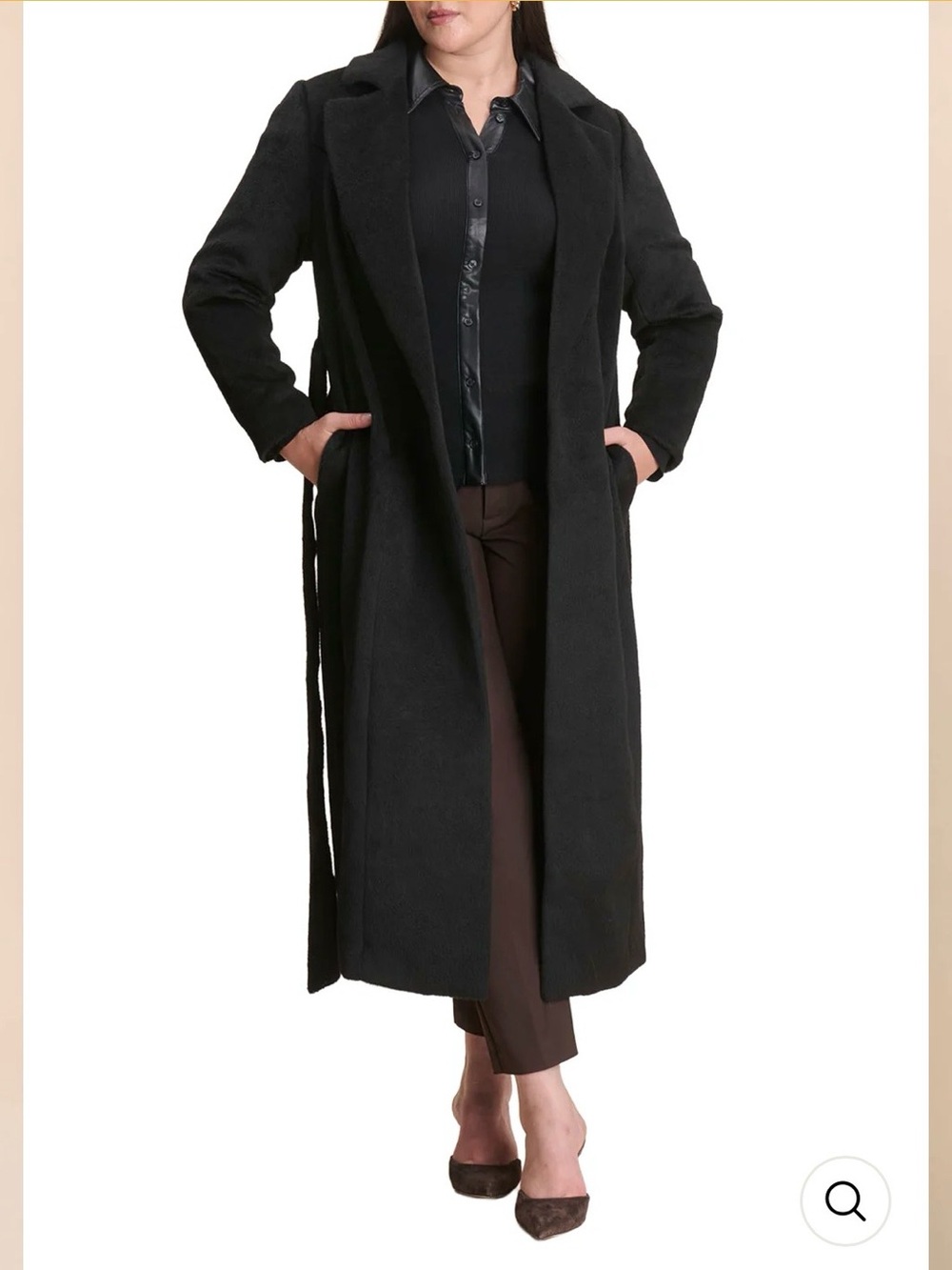 ELOQUII Belted FlyAway Coat - Classic Belted Overcoat